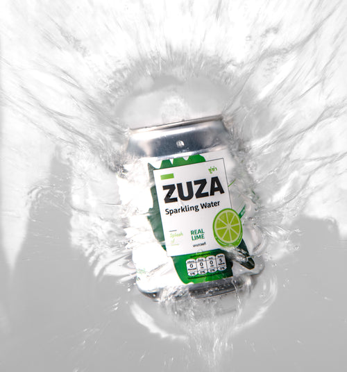 ZUZA Lime Sparkling Water | Real Thai Lime Juice, No Added Sugar | 12 Cans, 240ml