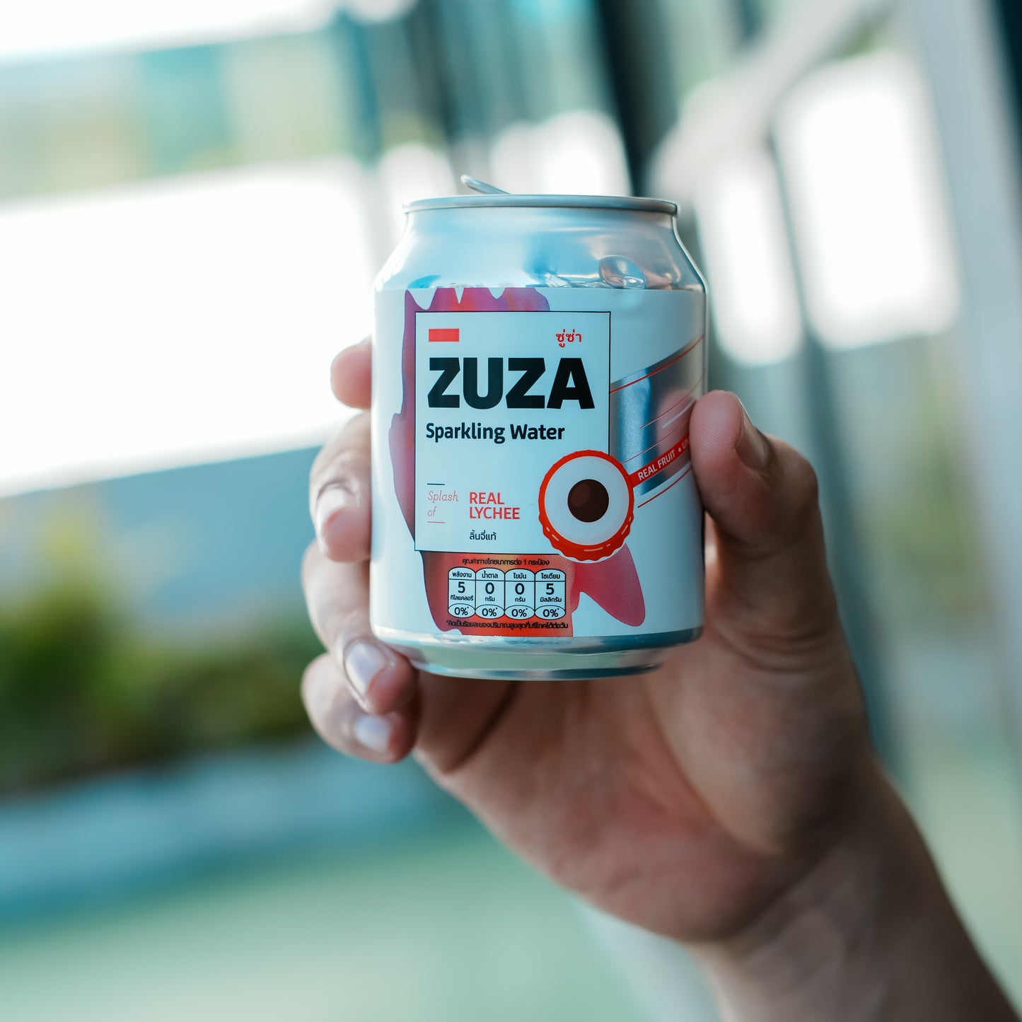 ZUZA Lychee Sparkling Water | 12 Cans | 240ml