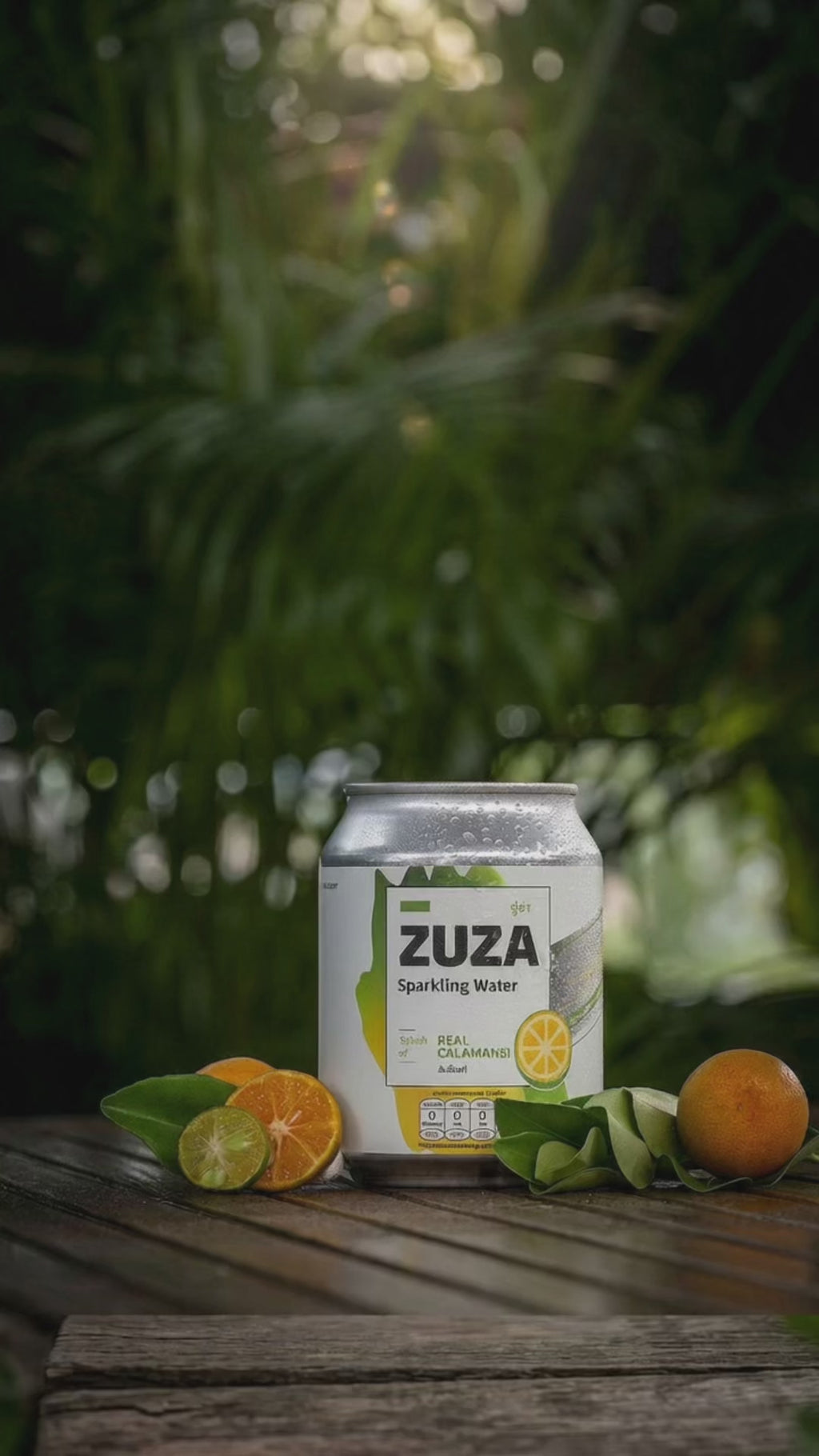 ZUZA Calamansi Sparkling Water | Real Thai Calamansi Juice, No Added Sugar | 12 Cans, 240ml