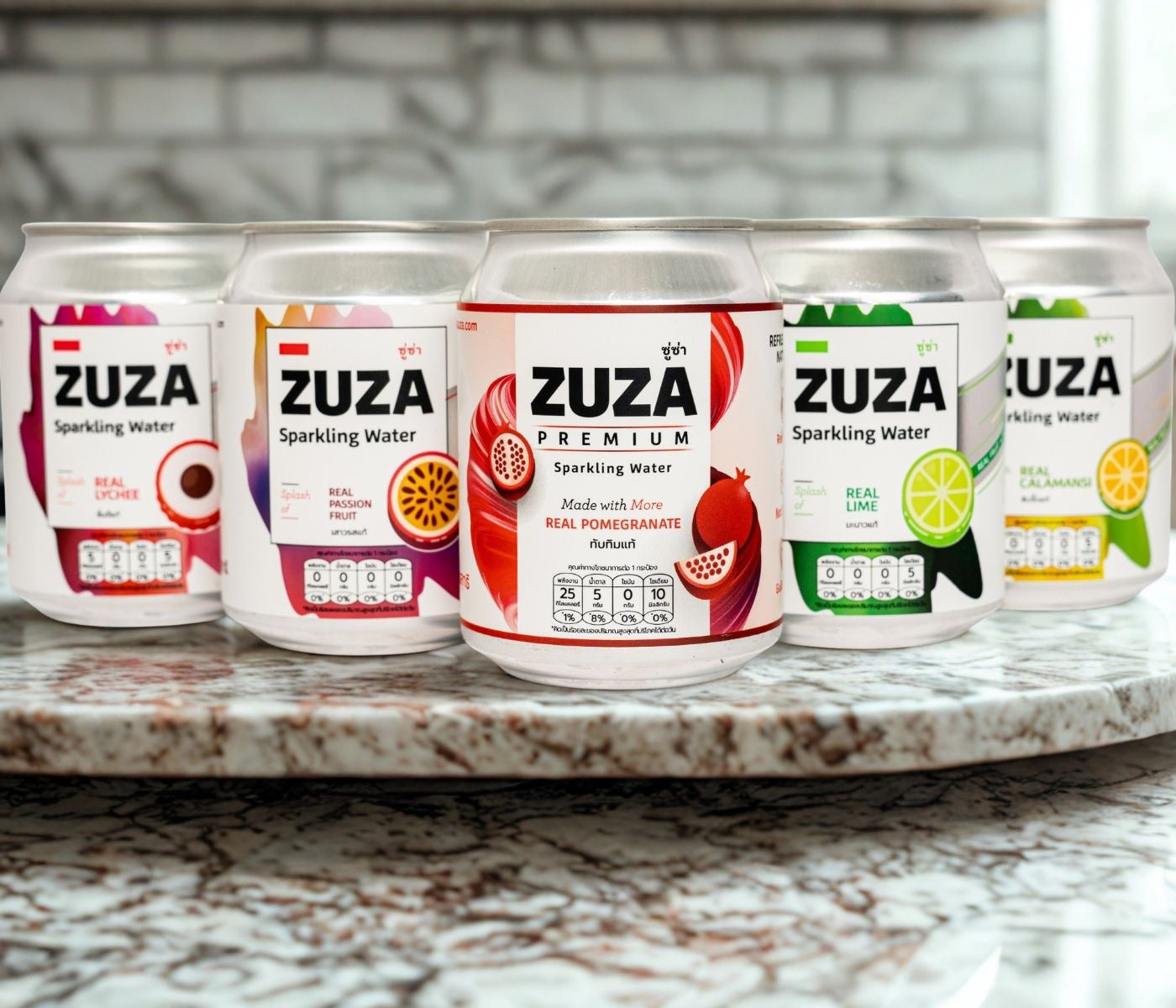 ZUZA 5 Flavors Pack | Try All 5 Sparkling Water Flavors | Zero