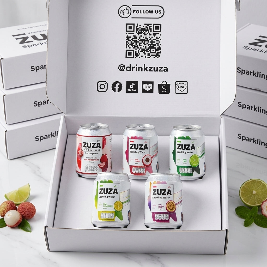 ZUZA 5-Flavour Discovery Pack | One Can of Each Flavor, No Added Sugar | 5 Cans, 240ml